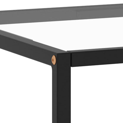 Table basse Noir avec verre trempé 100x50x35 cm - Tables basses