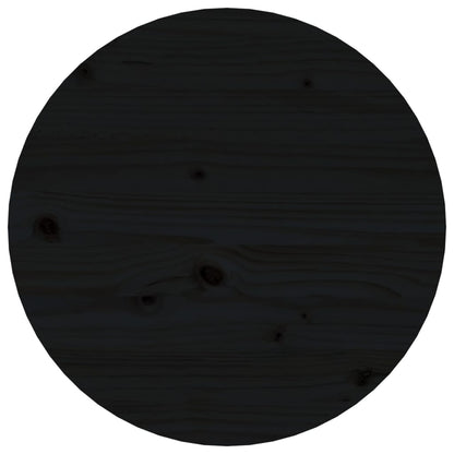 Table basse Noir Ø 45x40 cm Bois massif de pin - Tables basses