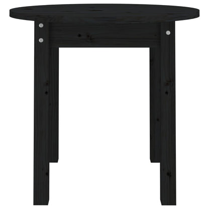 Table basse Noir Ø 45x40 cm Bois massif de pin - Tables basses