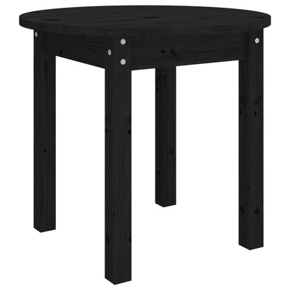 Table basse Noir Ø 45x40 cm Bois massif de pin - Tables basses