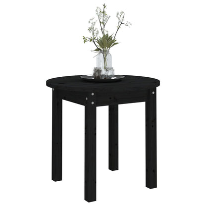 Table basse Noir Ø 45x40 cm Bois massif de pin - Tables basses