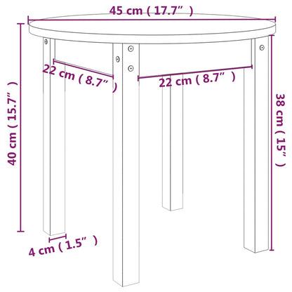 Table basse Noir Ø 45x40 cm Bois massif de pin - Tables basses