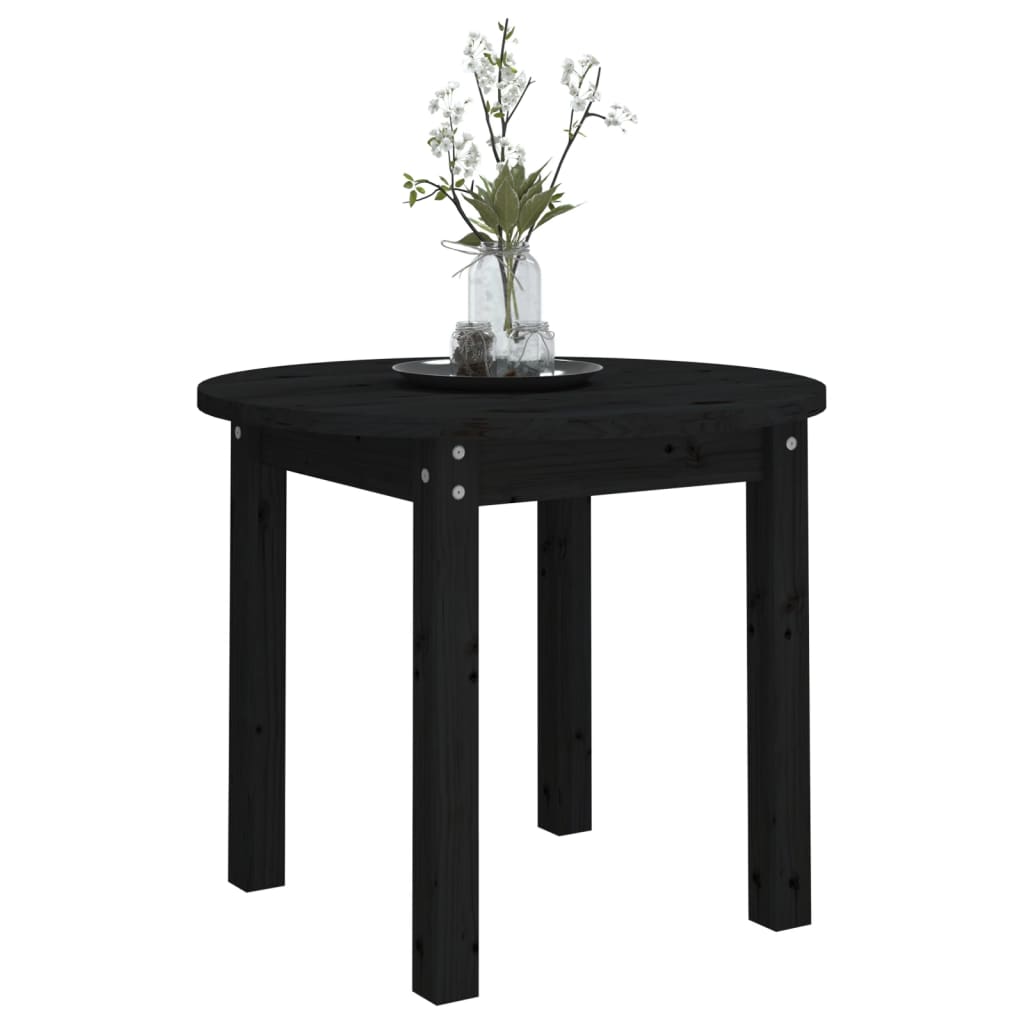 Table basse Noir Ø 55x45 cm Bois massif de pin - Tables basses