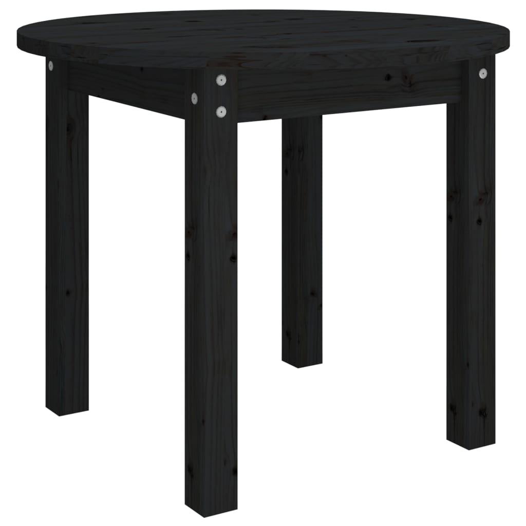 Table basse Noir Ø 55x45 cm Bois massif de pin - Tables basses