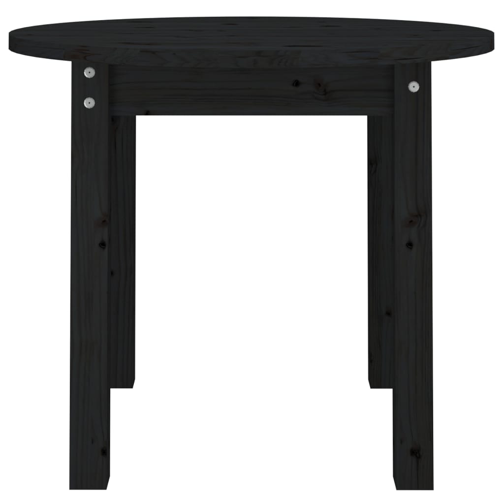 Table basse Noir Ø 55x45 cm Bois massif de pin - Tables basses