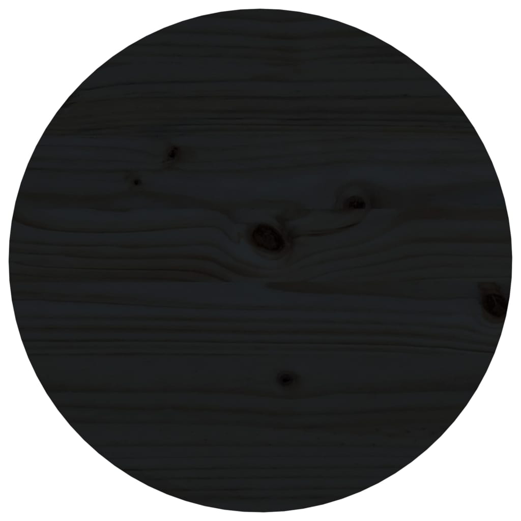 Table basse Noir Ø 55x60 cm Bois massif de pin - Tables basses