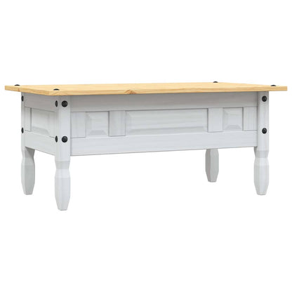 Table basse Pin mexicain Gamme Corona Blanc 100x55x44 cm - Tables basses