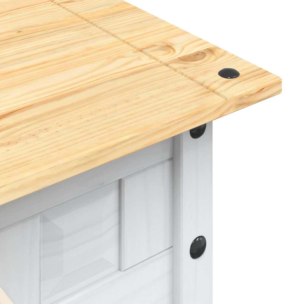 Table basse Pin mexicain Gamme Corona Blanc 100x55x44 cm - Tables basses