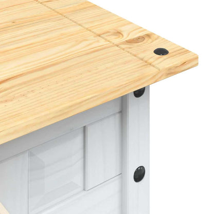 Table basse Pin mexicain Gamme Corona Blanc 100x55x44 cm - Tables basses