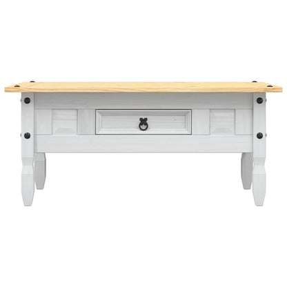 Table basse Pin mexicain Gamme Corona Blanc 100x55x44 cm - Tables basses