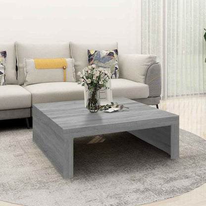 Table basse Sonoma gris 100x100x35 cm Bois d’ingénierie - Tables basses