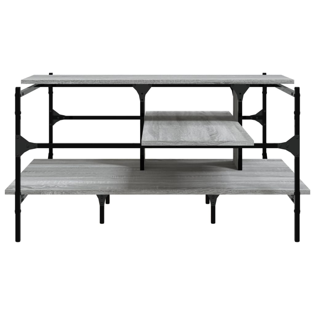 Table basse sonoma gris 100x100x48,5 cm bois d’ingénierie - Tables basses
