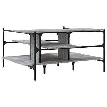 Table basse sonoma gris 100x100x48,5 cm bois d’ingénierie - Tables basses