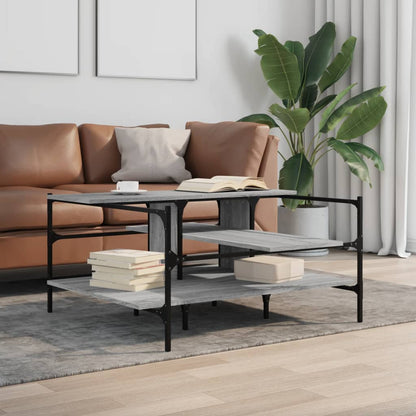 Table basse sonoma gris 100x100x48,5 cm bois d’ingénierie - Tables basses