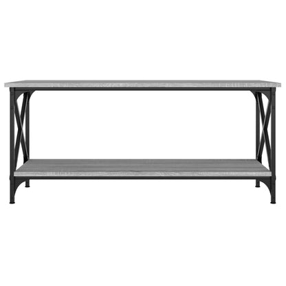 Table basse Sonoma gris 100x45x45 cm Bois d’ingénierie et fer - Tables basses