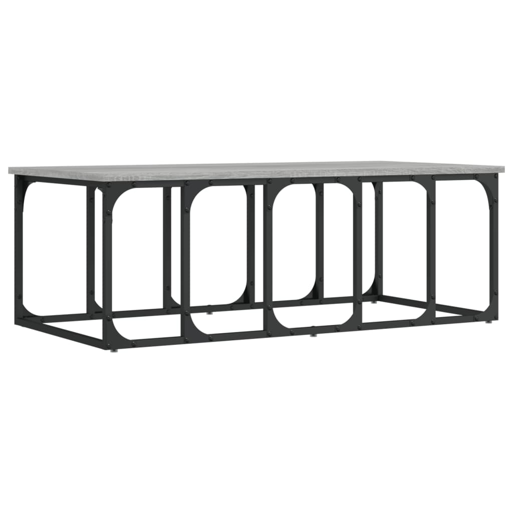 Table basse sonoma gris 100x50x35,5 cm bois d’ingénierie - Tables basses