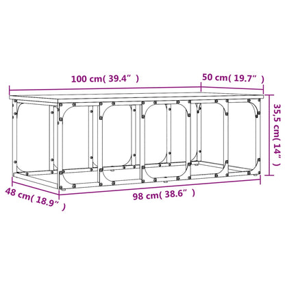 Table basse sonoma gris 100x50x35,5 cm bois d’ingénierie - Tables basses