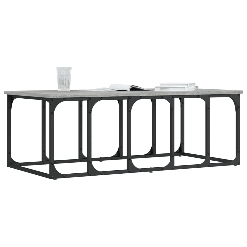 Table basse sonoma gris 100x50x35,5 cm bois d’ingénierie - Tables basses