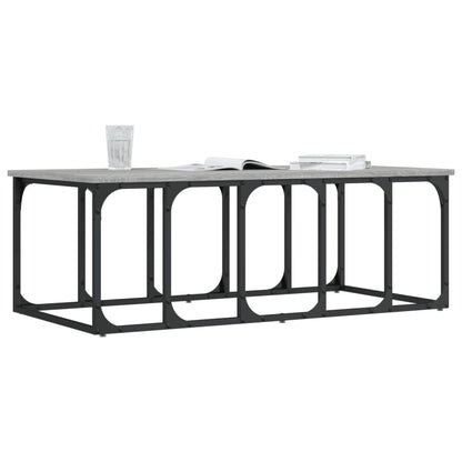 Table basse sonoma gris 100x50x35,5 cm bois d’ingénierie - Tables basses