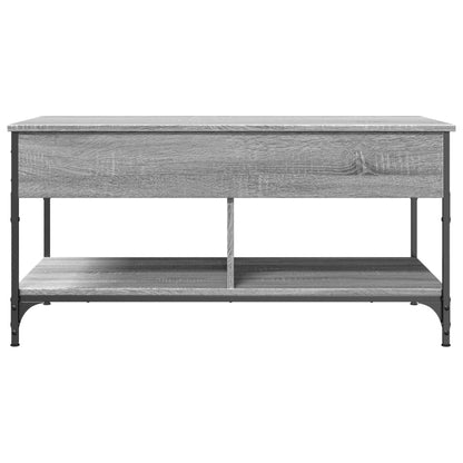 Table basse sonoma gris 100x50x50 cm bois d’ingénierie et métal - Tables basses