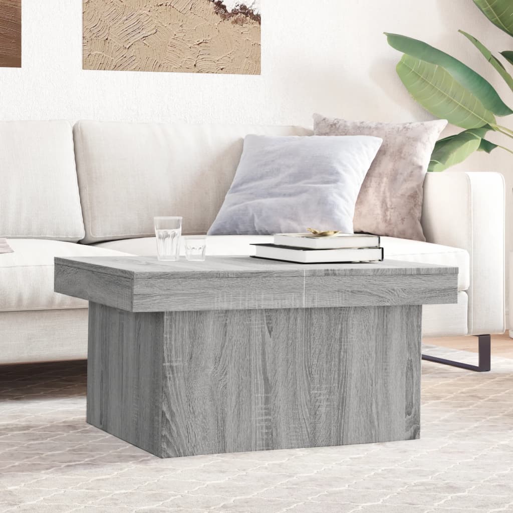 Table basse sonoma gris 100x55x40 cm bois d’ingénierie - Tables basses