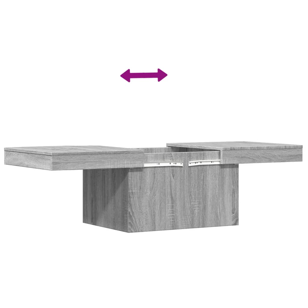 Table basse sonoma gris 100x55x40 cm bois d’ingénierie - Tables basses