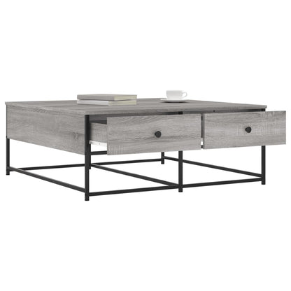 Table basse sonoma gris 100x99x40 cm bois d’ingénierie - Tables basses