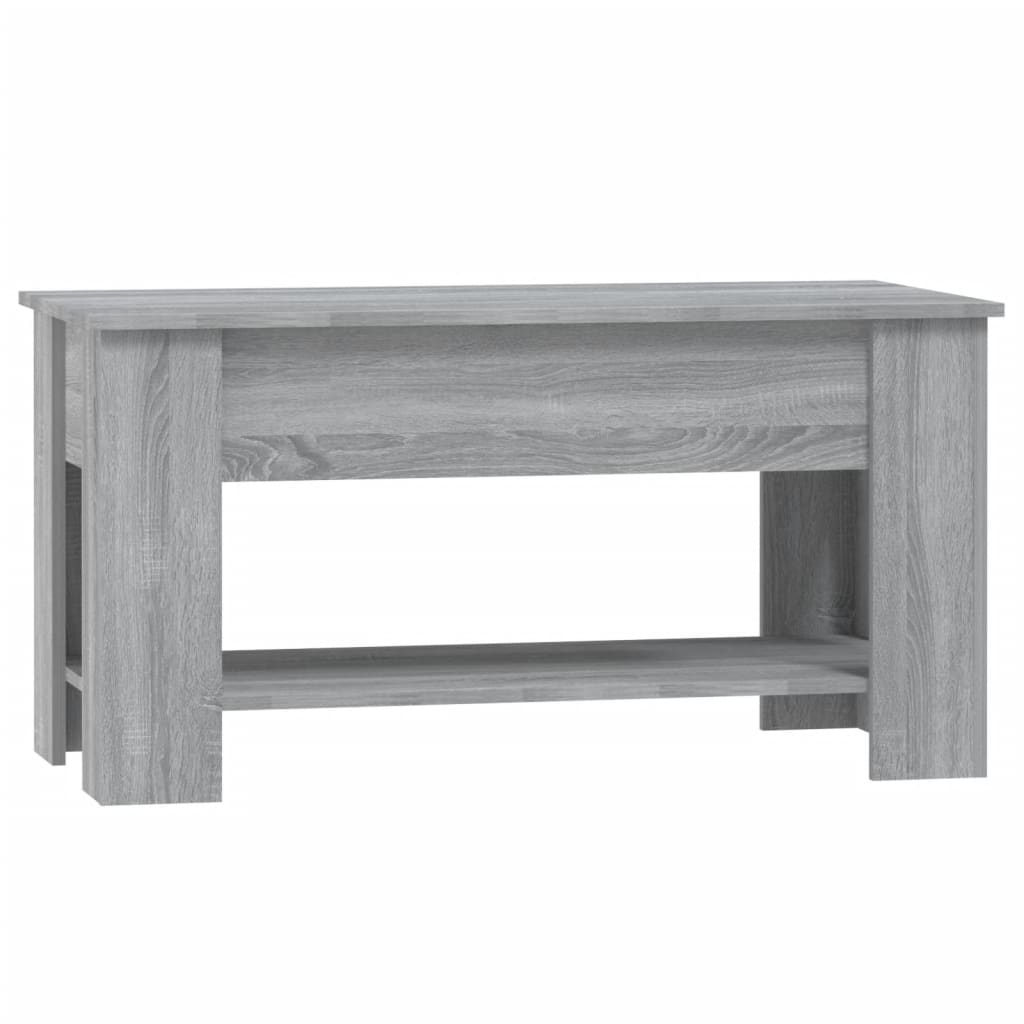 Table basse Sonoma gris 101x49x52 cm Bois d’ingénierie - Tables basses