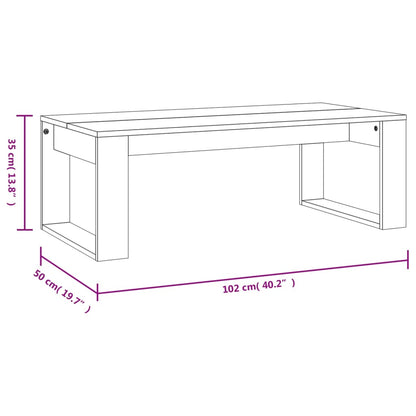 Table basse sonoma gris 102x50x35 cm bois d’ingénierie - Tables basses