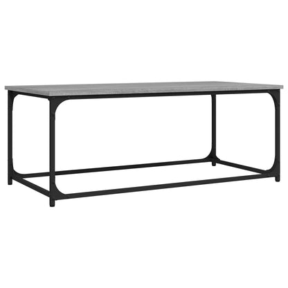 Table basse Sonoma gris 102x50x40 cm Bois d’ingénierie et fer - Tables basses