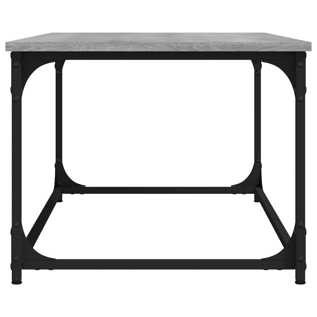 Table basse Sonoma gris 102x50x40 cm Bois d’ingénierie et fer - Tables basses