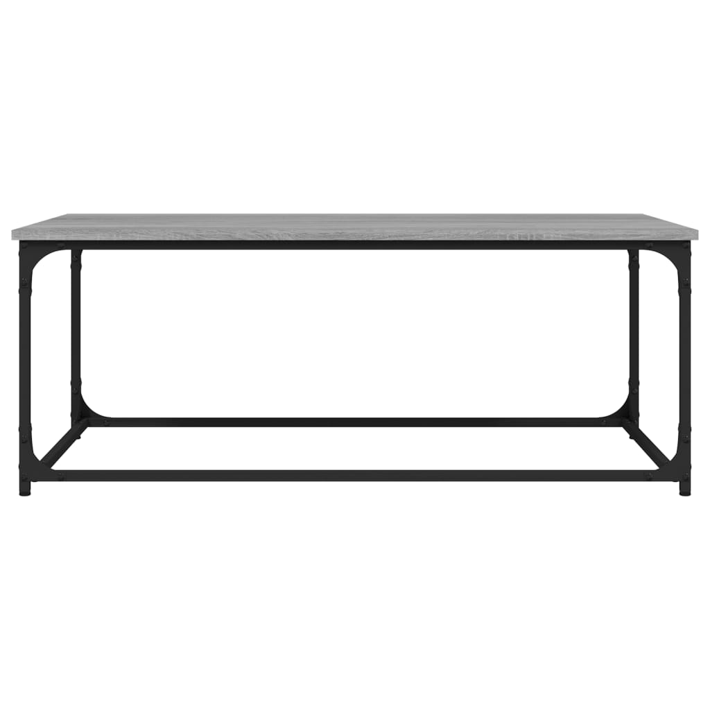 Table basse Sonoma gris 102x50x40 cm Bois d’ingénierie et fer - Tables basses