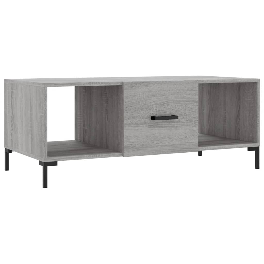 Table basse sonoma gris 102x50x40 cm bois d’ingénierie - Tables basses