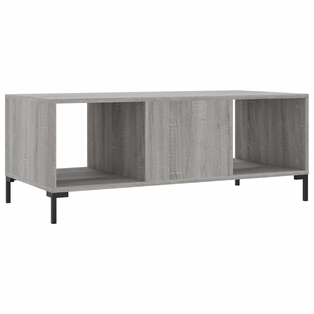 Table basse sonoma gris 102x50x40 cm bois d’ingénierie - Tables basses