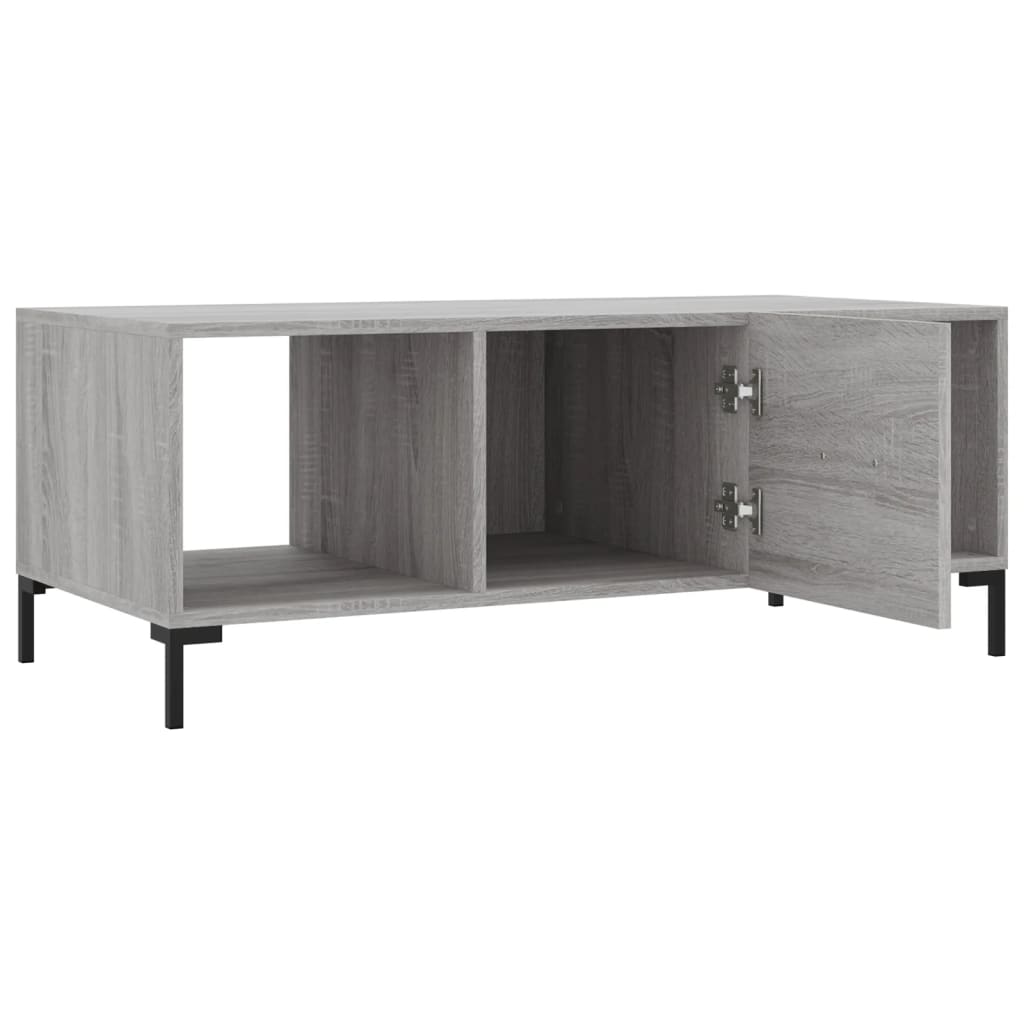 Table basse sonoma gris 102x50x40 cm bois d’ingénierie - Tables basses