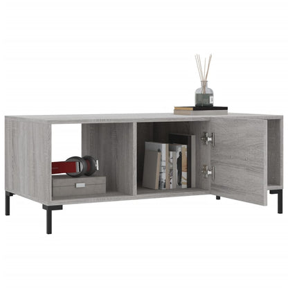 Table basse sonoma gris 102x50x40 cm bois d’ingénierie - Tables basses