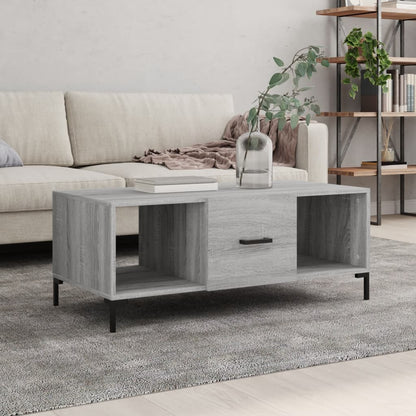 Table basse sonoma gris 102x50x40 cm bois d’ingénierie - Tables basses