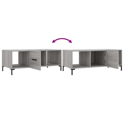 Table basse sonoma gris 102x50x40 cm bois d’ingénierie - Tables basses