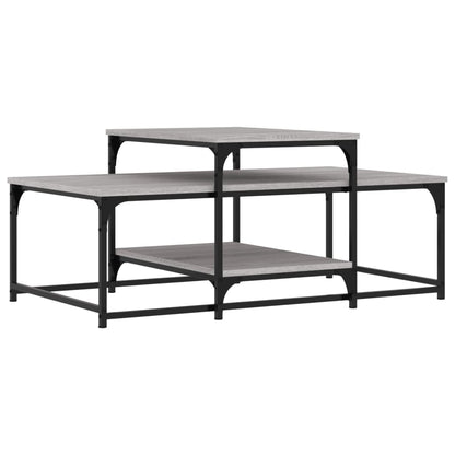 Table basse sonoma gris 102x60x45 cm bois d’ingénierie - Tables basses