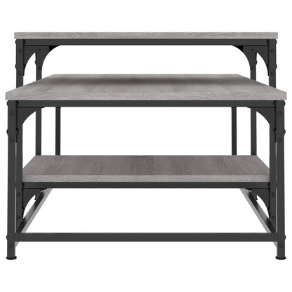 Table basse sonoma gris 102x60x45 cm bois d’ingénierie - Tables basses