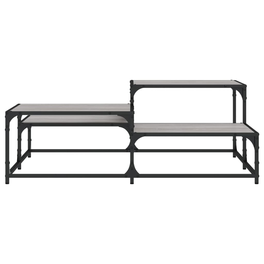 Table basse sonoma gris 107x107x40 cm bois d’ingénierie - Tables basses
