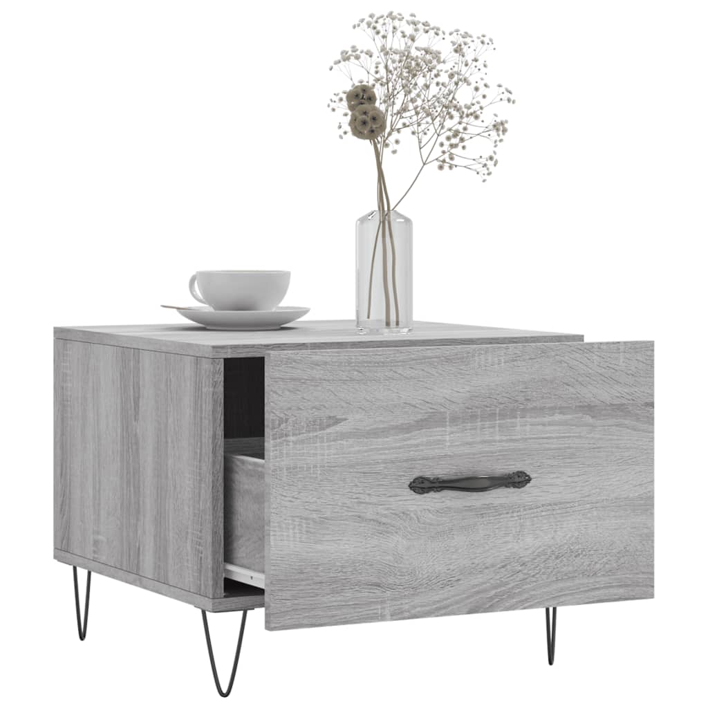 Table basse Sonoma gris 50x50x40 cm Bois d’ingénierie - Tables basses