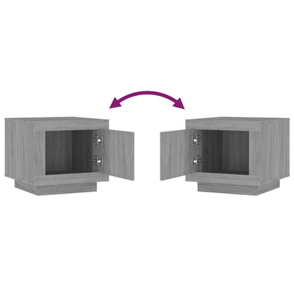 Table basse sonoma gris 51x50x45 cm bois d’ingénierie - Tables basses
