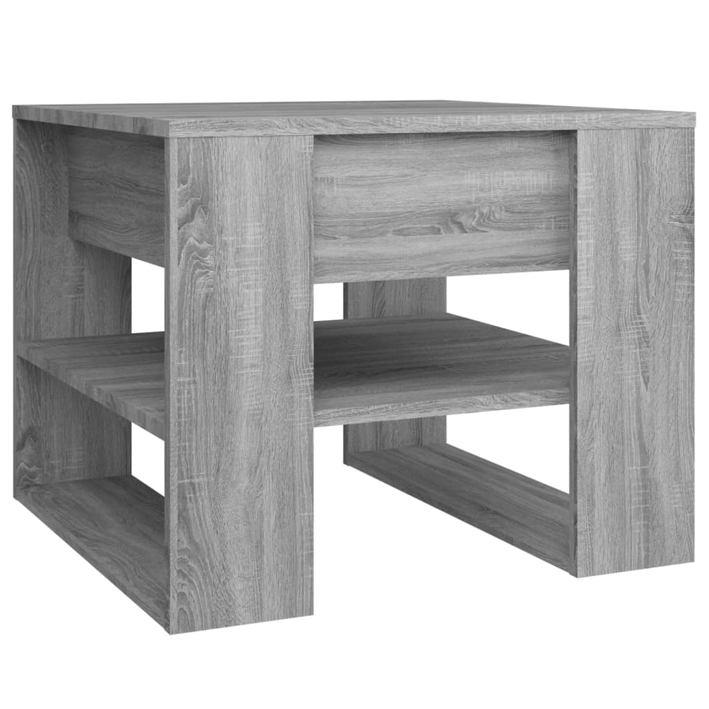 Table basse sonoma gris 55,5x55x45 cm bois d’ingénierie - Tables basses