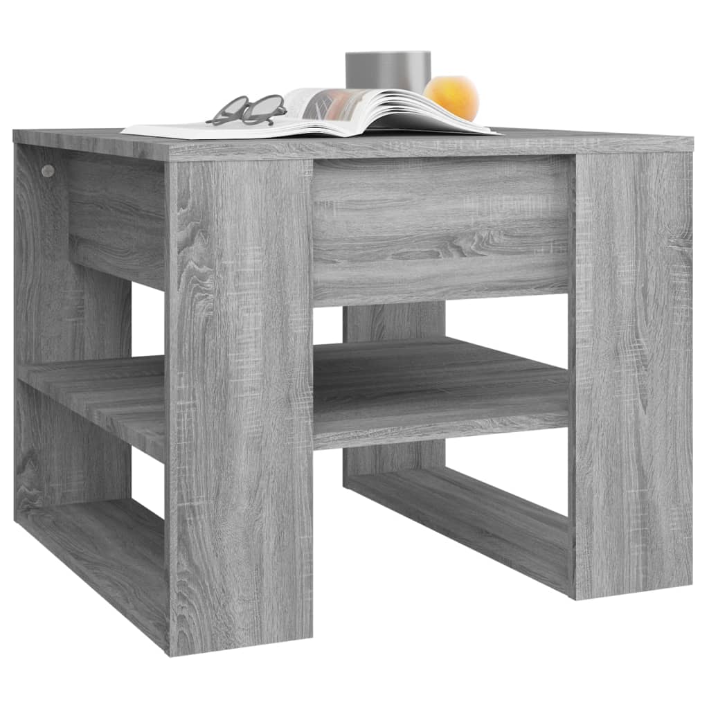 Table basse sonoma gris 55,5x55x45 cm bois d’ingénierie - Tables basses