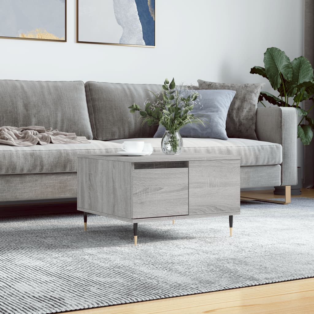 Table basse sonoma gris 55x55x36,5 cm bois d’ingénierie - Tables basses