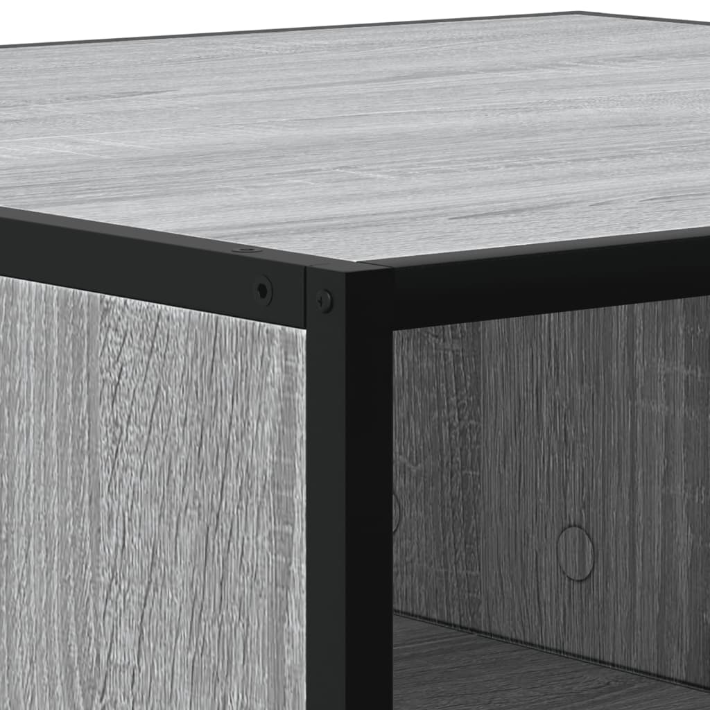 Table basse sonoma gris 60,5x60,5x30 cm bois d’ingénierie/métal - Tables basses