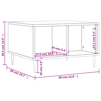 Table basse Sonoma gris 60x50x36,5 cm Bois d’ingénierie - Tables basses