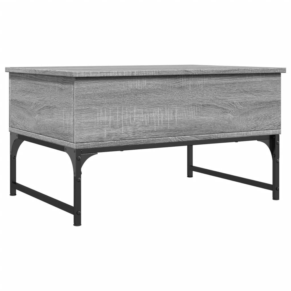 Table basse sonoma gris 70x50x40 cm bois d’ingénierie et métal - Tables basses