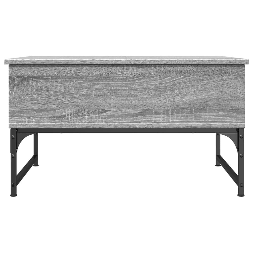 Table basse sonoma gris 70x50x40 cm bois d’ingénierie et métal - Tables basses